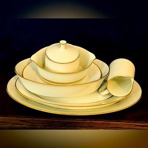 Noritake GLORIA 12" & 16" Oval Platters, Creamer, Sugar Bowl Gravy Boat, Bowl